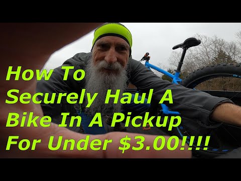 DIY - Securely Haul a Fat Bike in a Pickup For Under $3.00!!!