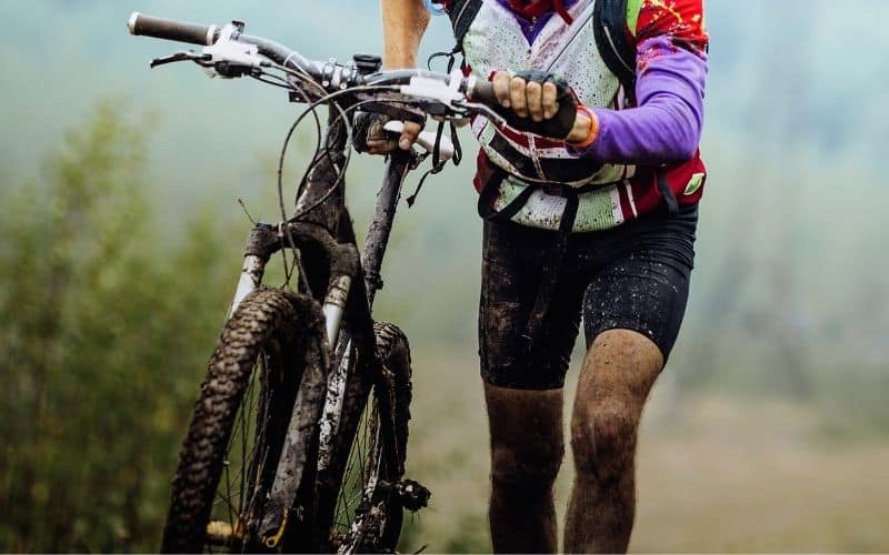 avoid riding on dirt or mud trails in the rain