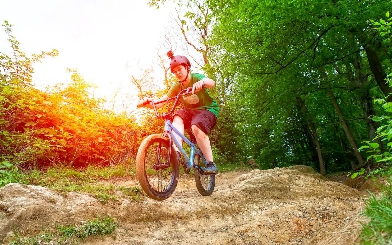 you should probably avoid using a BMX as a mountain bike